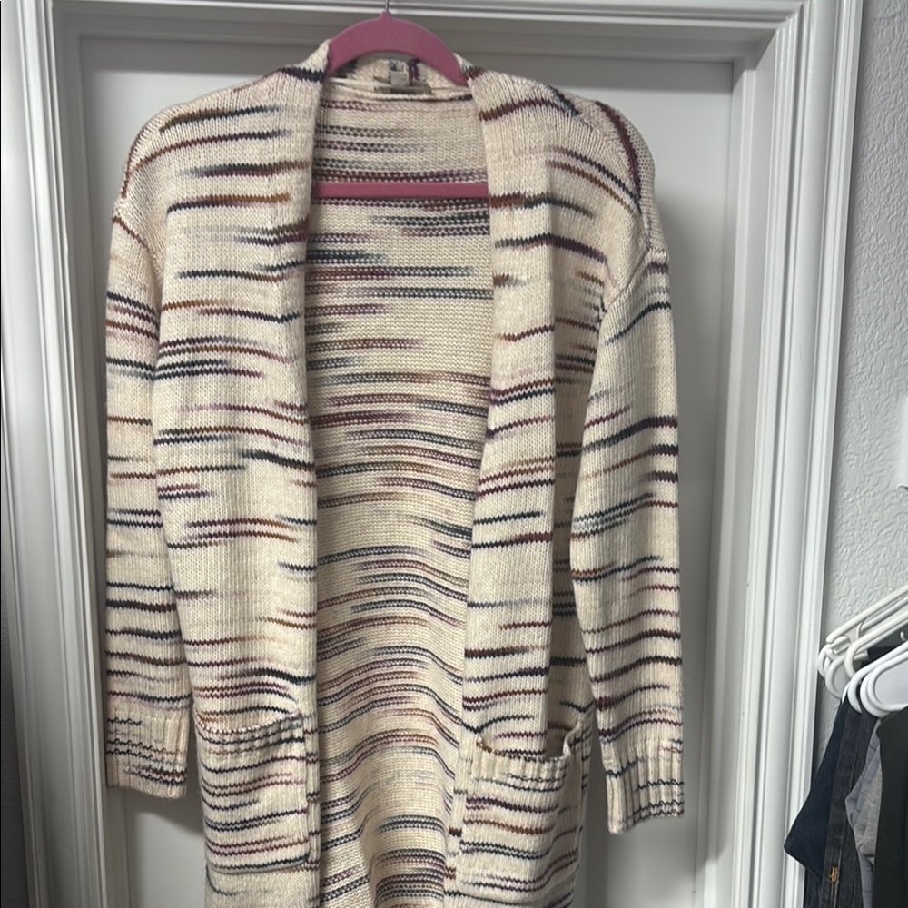 Striped Beige Women's Sweater